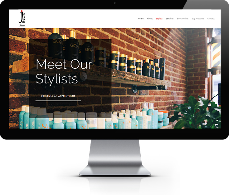JRoberts Hair Salon website design